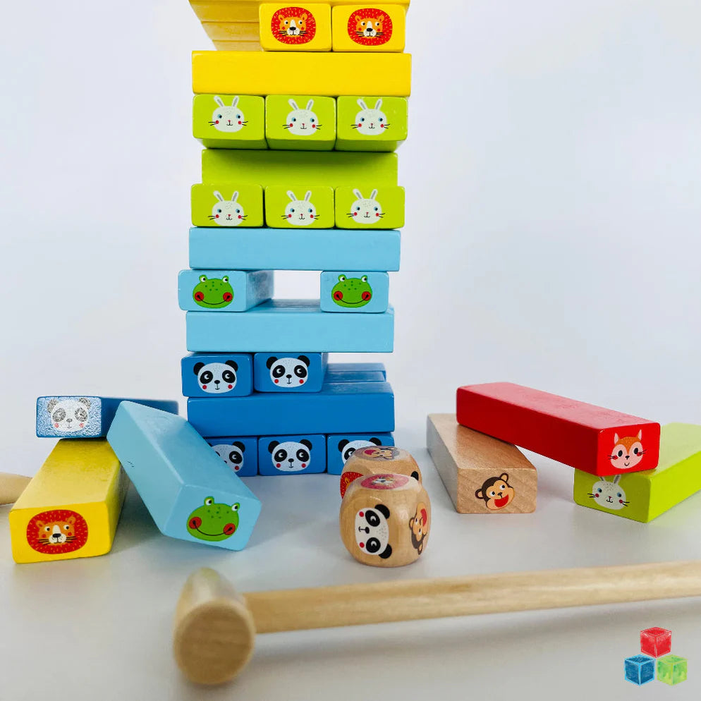 Open Ended Jungle Tumble Wooden Stacking Game