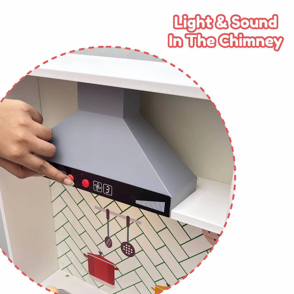 Open Ended Modern Kitchen Set -(12 Accessories included)