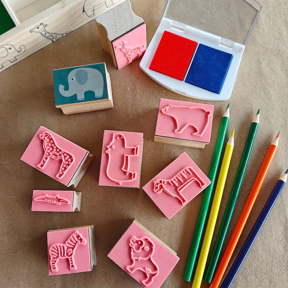Open Ended My First Wooden Stamp Kit - Animal