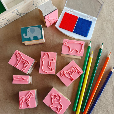 Open Ended My First Wooden Stamp Kit - Animal