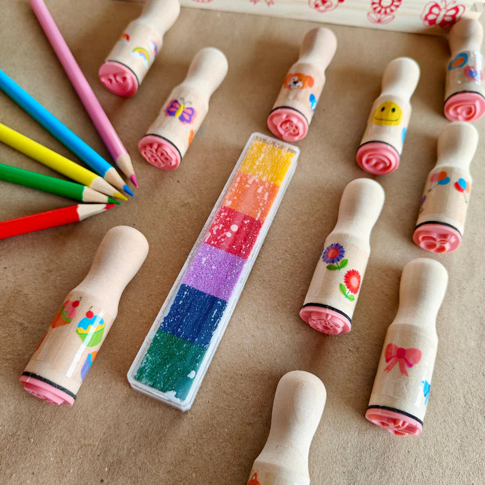 Open Ended My Wooden Chunky Joyful Stampers