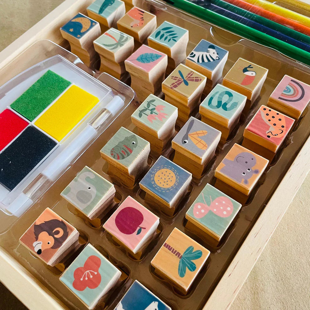 Open Ended My Wooden Stamp Kit - Jungle Safari