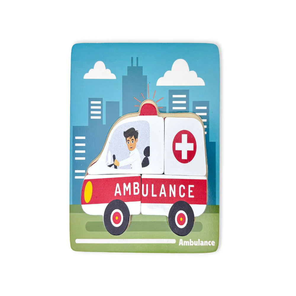 Open Ended Toddler's First 6 In 1 Puzzle -Vehicle (6 puzzles, 32 pcs)