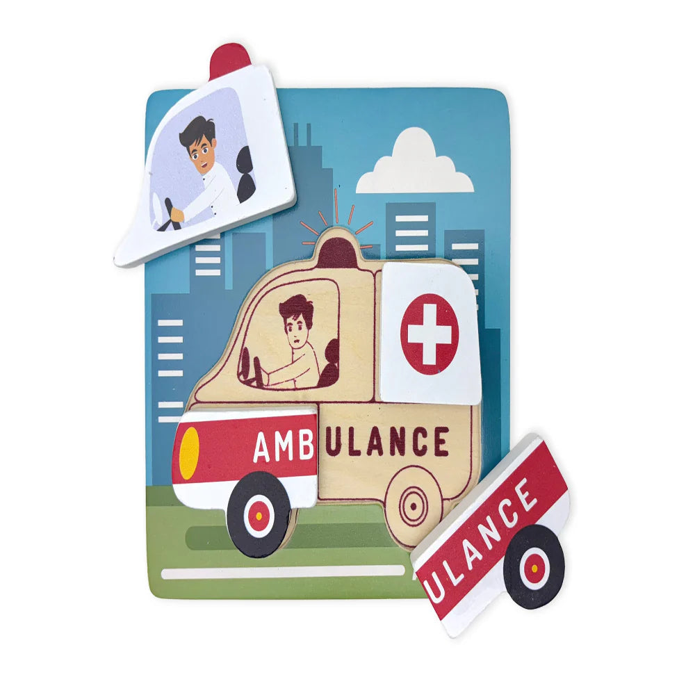 Open Ended Toddler's First 6 In 1 Puzzle -Vehicle (6 puzzles, 32 pcs)