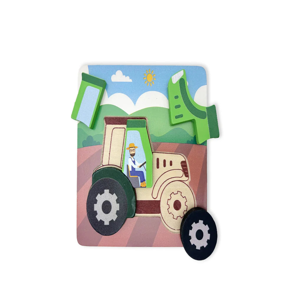 Open Ended Toddler's First 6 In 1 Puzzle -Vehicle (6 puzzles, 32 pcs)