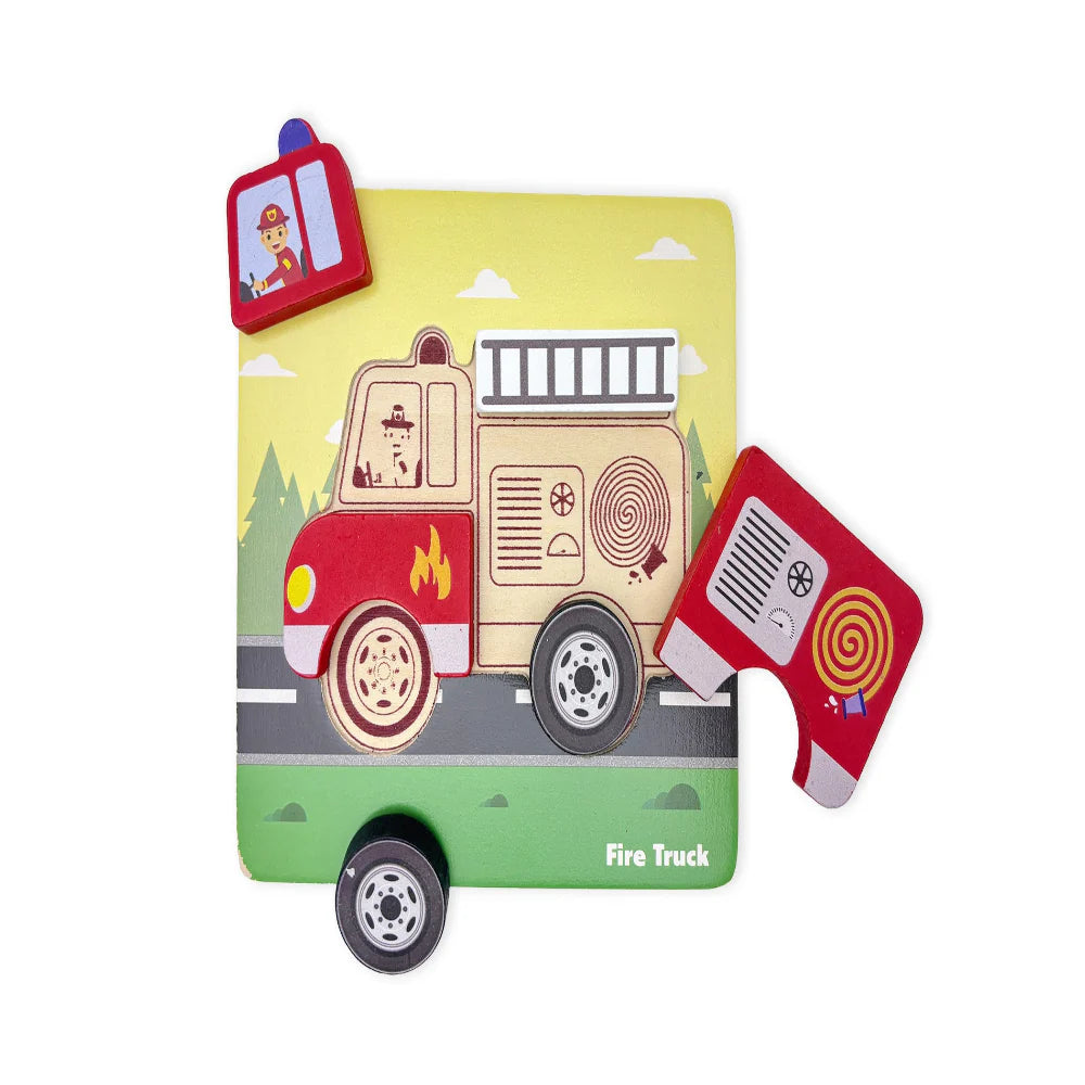 Open Ended Toddler's First 6 In 1 Puzzle -Vehicle (6 puzzles, 32 pcs)