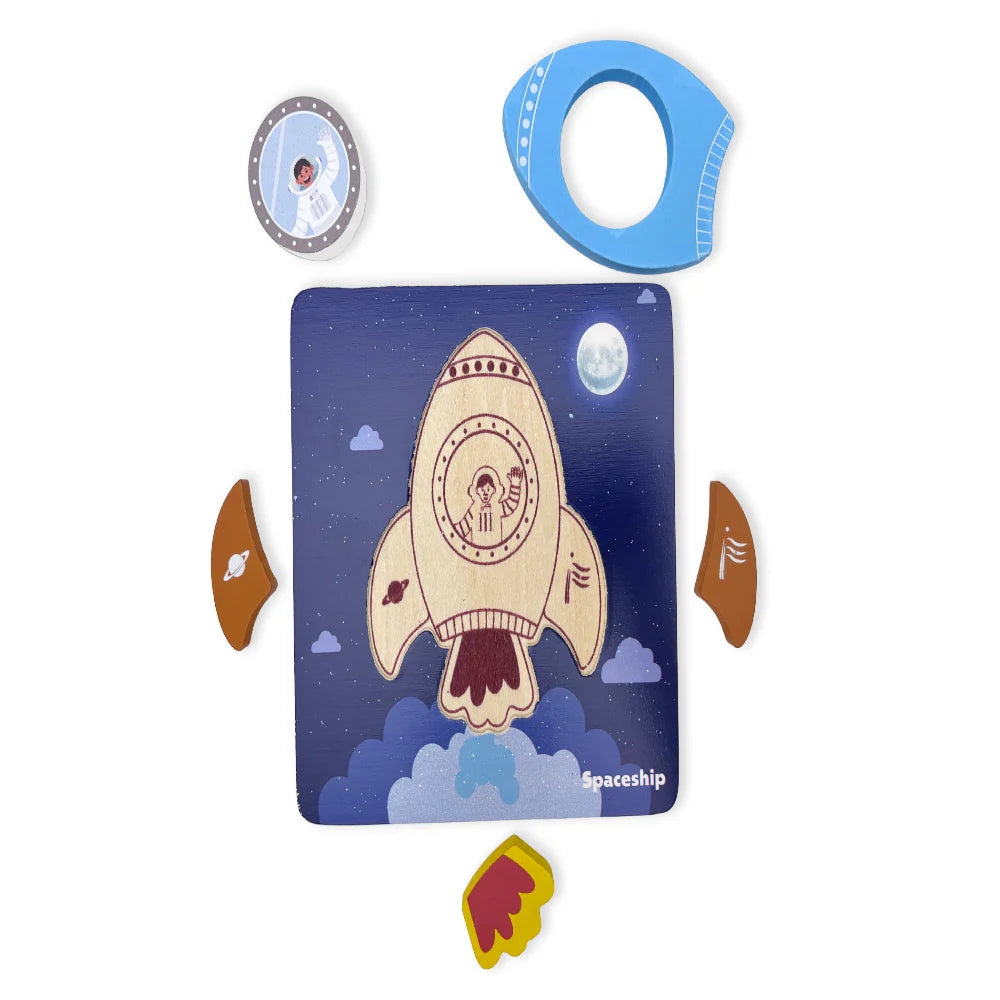 Open Ended Toddler's First 6 In 1 Puzzle -Vehicle (6 puzzles, 32 pcs)