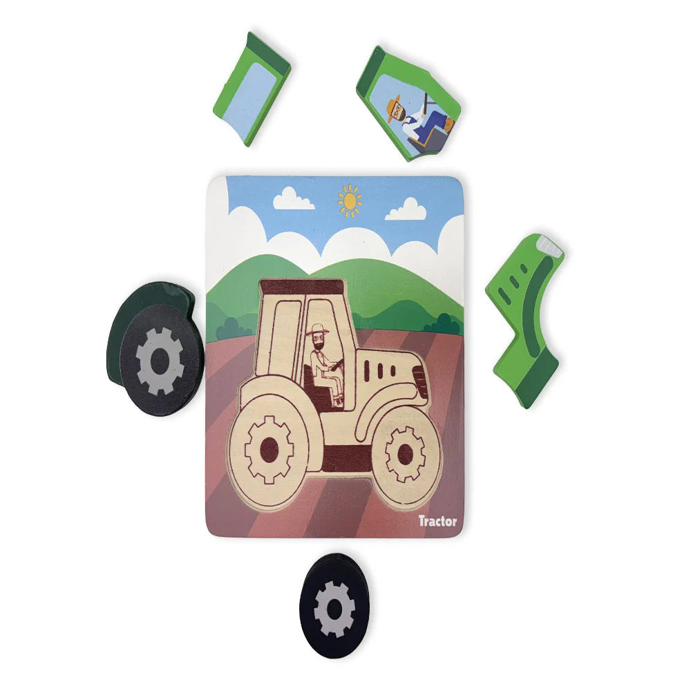 Open Ended Toddler's First 6 In 1 Puzzle -Vehicle (6 puzzles, 32 pcs)