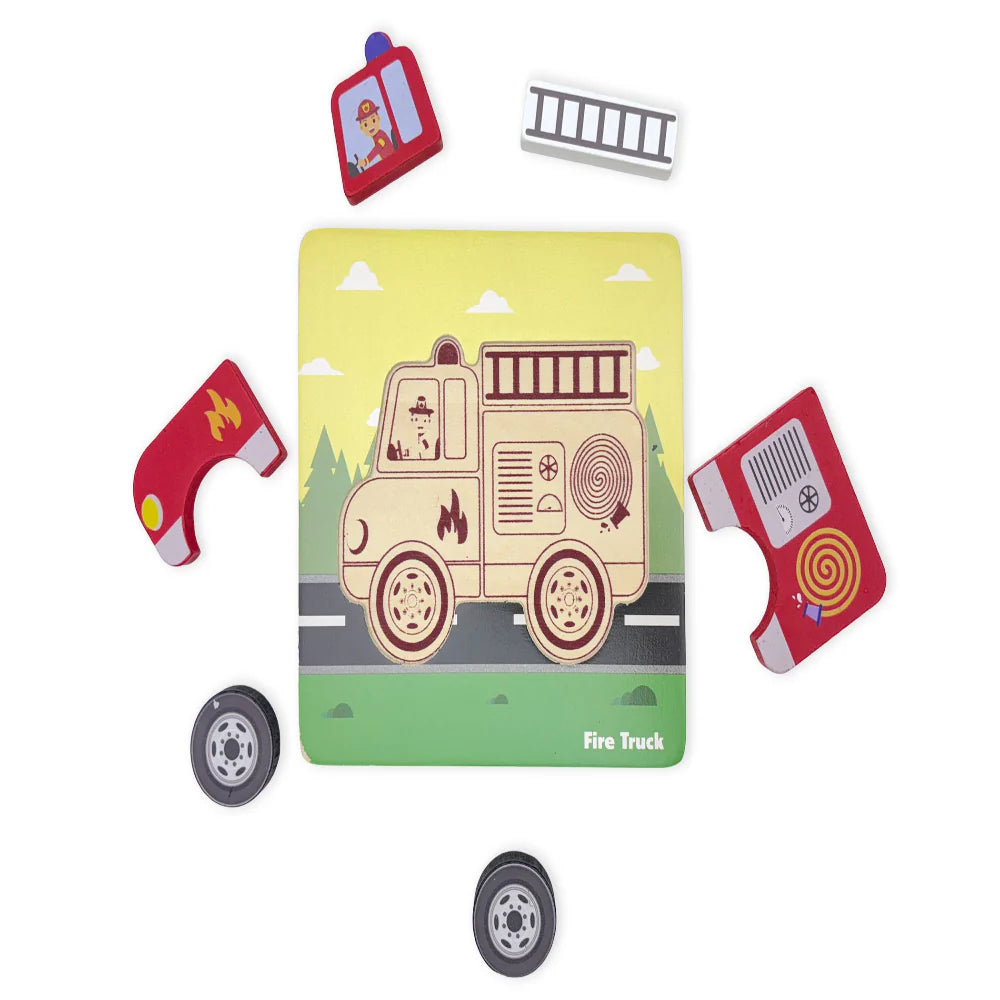 Open Ended Toddler's First 6 In 1 Puzzle -Vehicle (6 puzzles, 32 pcs)