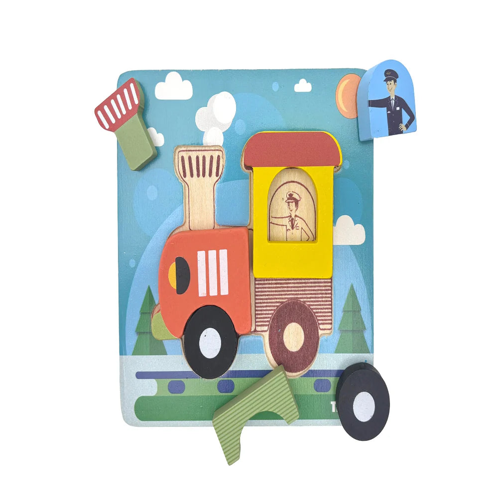 Open Ended Toddler's First 6 In 1 Puzzle -Vehicle (6 puzzles, 32 pcs)