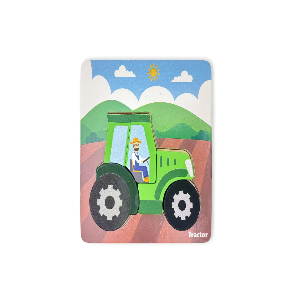 Open Ended Toddler's First 6 In 1 Puzzle -Vehicle (6 puzzles, 32 pcs)