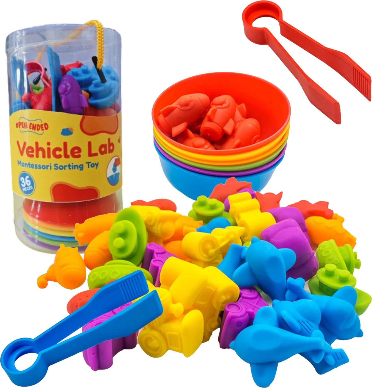 Open Ended Vehicle Lab Montessori Sorting Toy (44 Pcs)