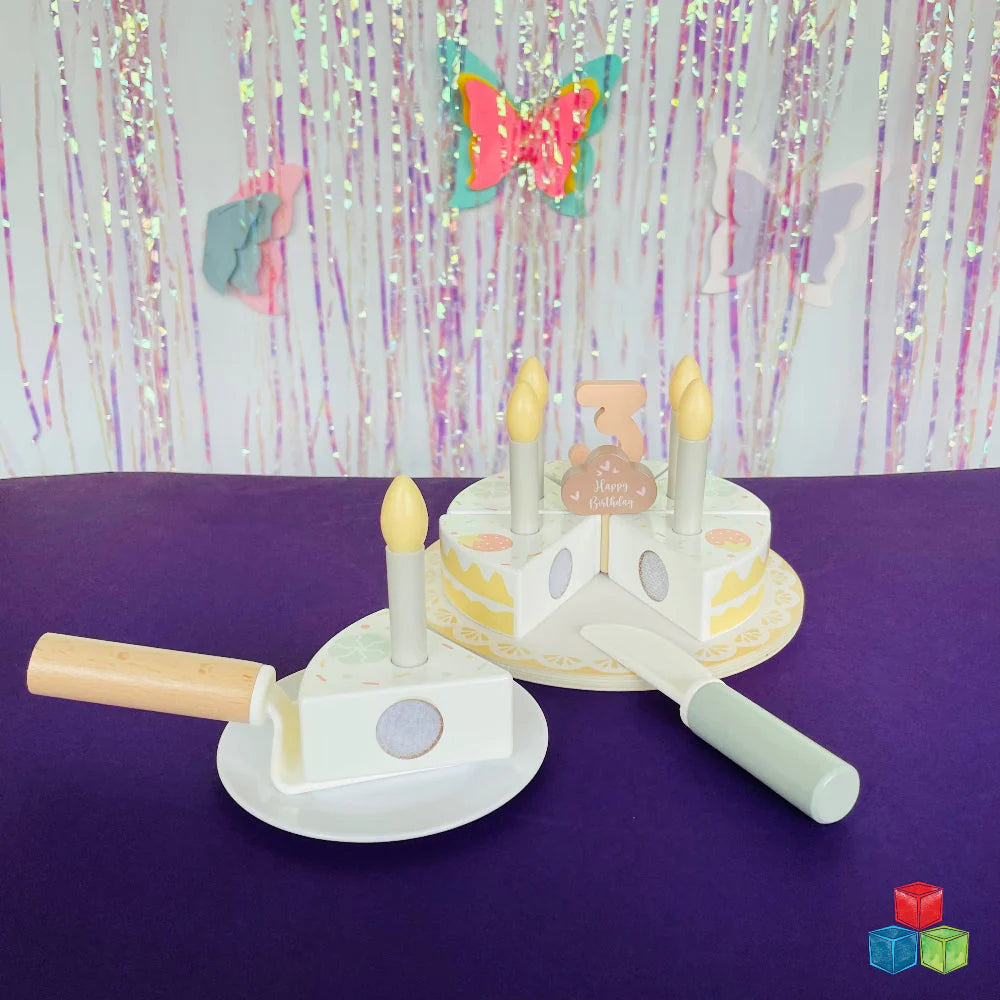 Open Ended Wooden Birthday Cake Set -21 Pieces