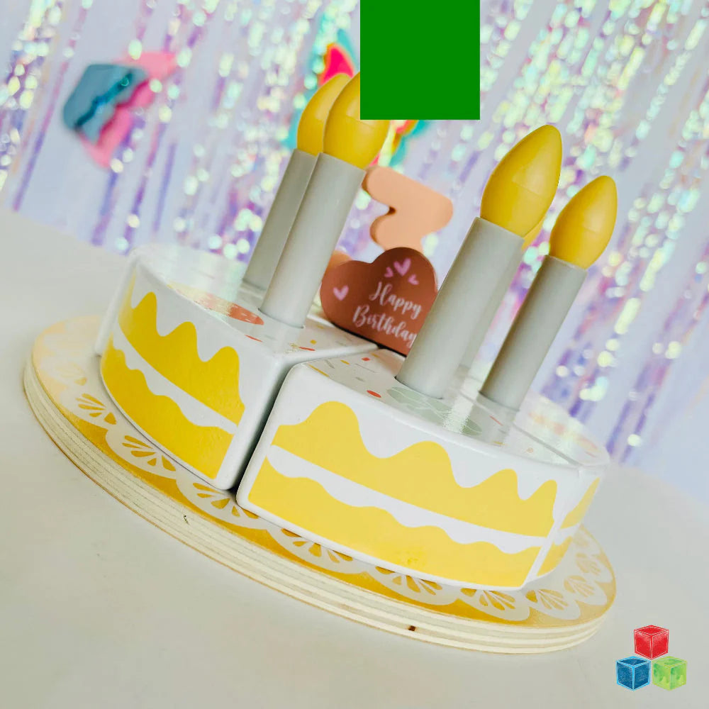 Open Ended Wooden Birthday Cake Set -21 Pieces