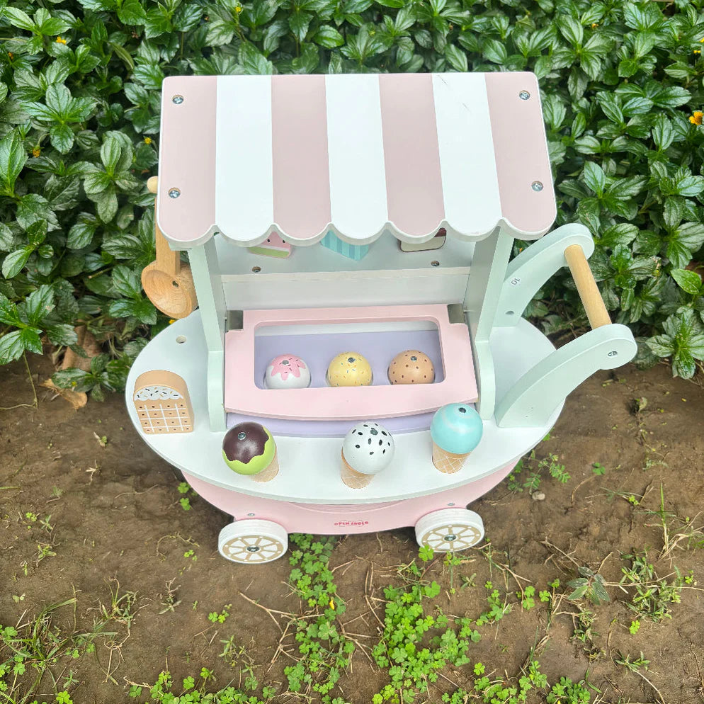 Open Ended Wooden Ice Cream Cart