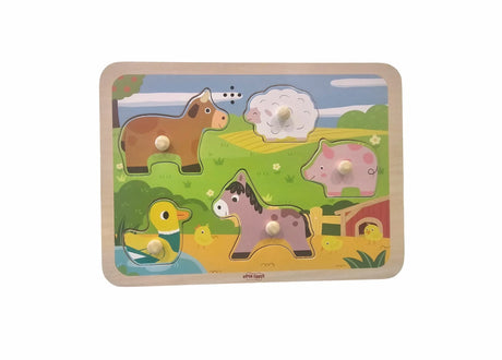 Open Ended Wooden Sound Puzzle - Farm