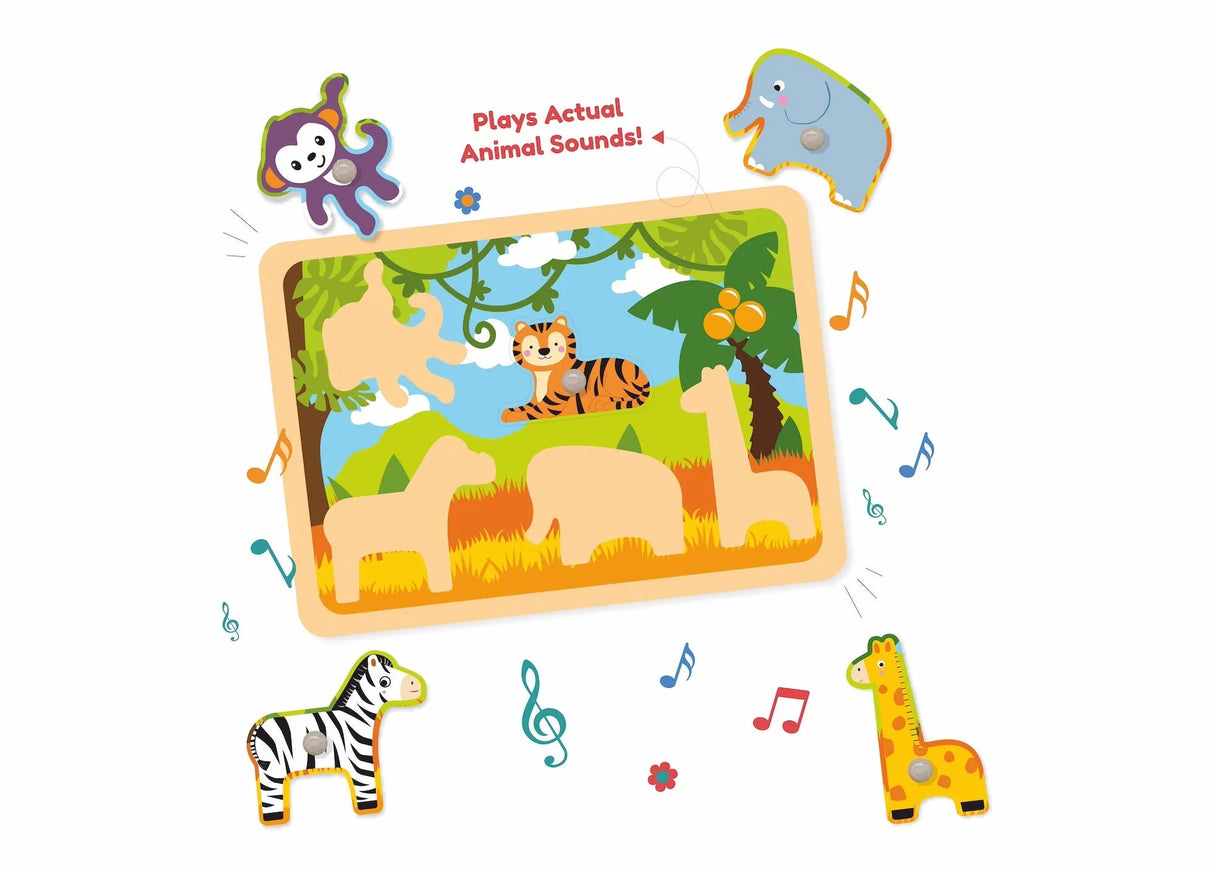 Open Ended Wooden Sound Puzzle - Jungle