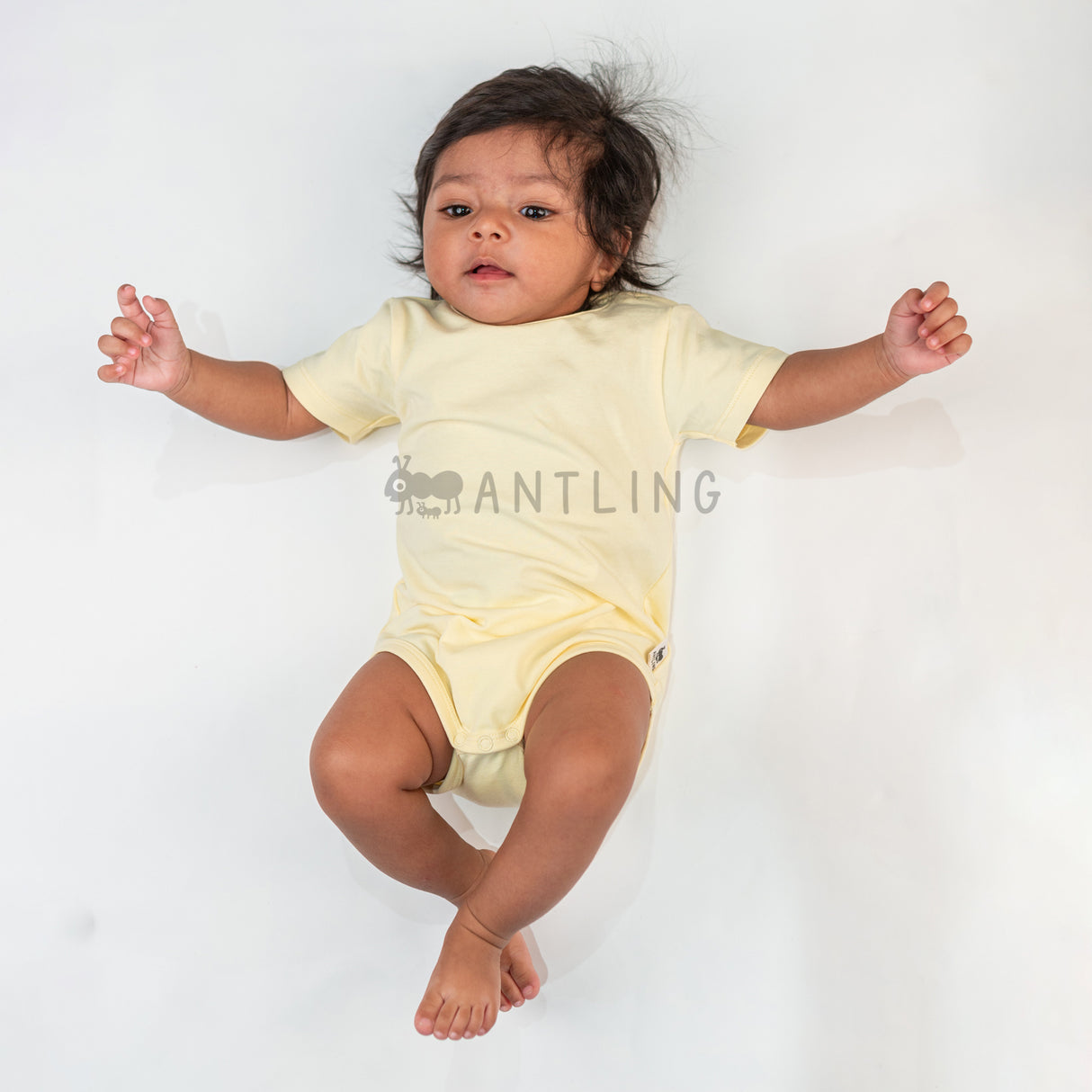 Premium Baby Unisex Cotton Half Sleeve Romper - Buttercup