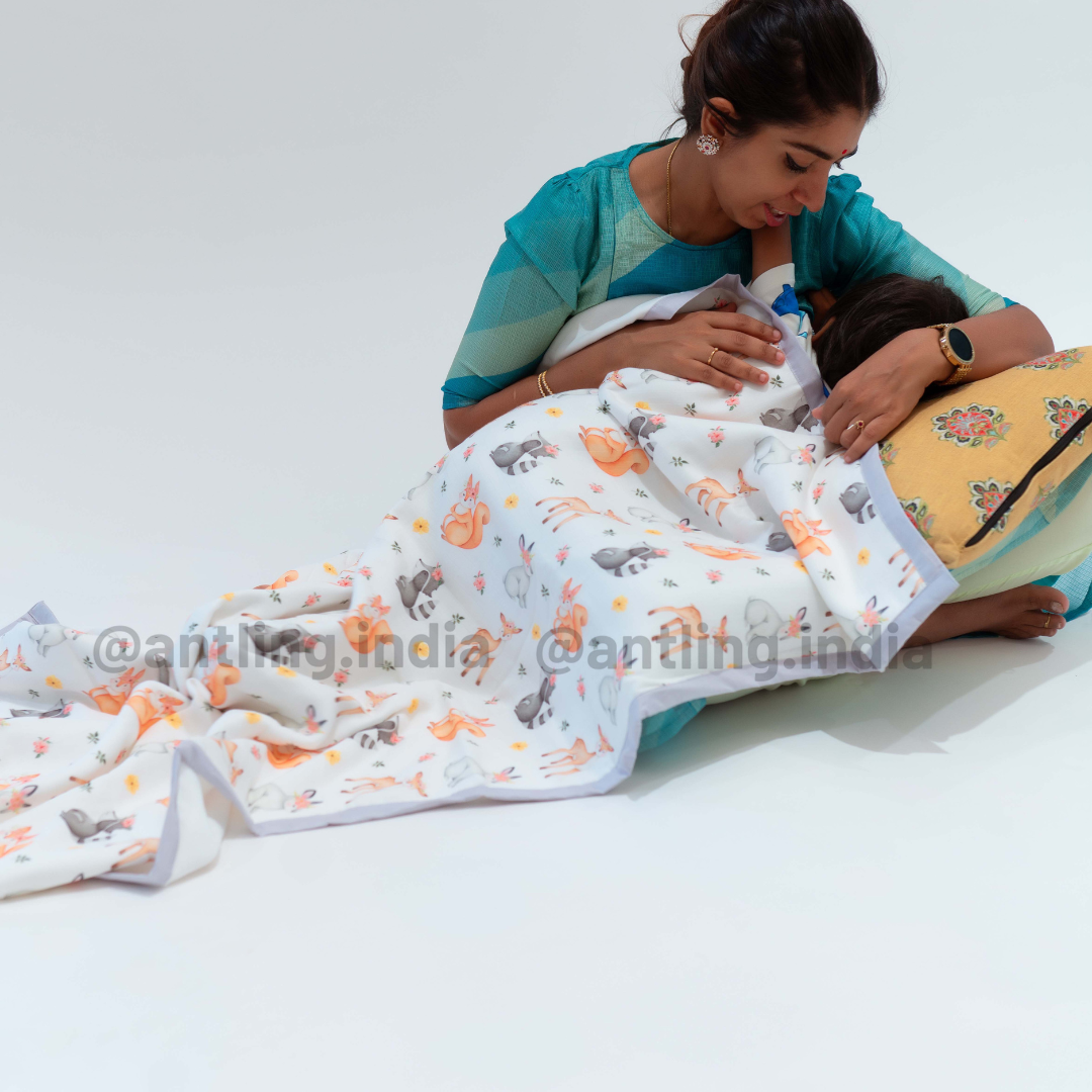 Premium Muslin Toddler Blanket (4 layers) - Enchanted Woods