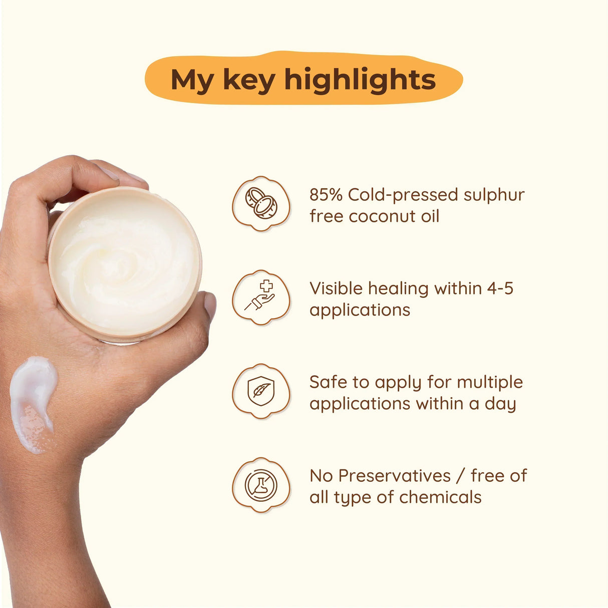 Diaper Rash Coconut Balm for Babies - Classic - 100g