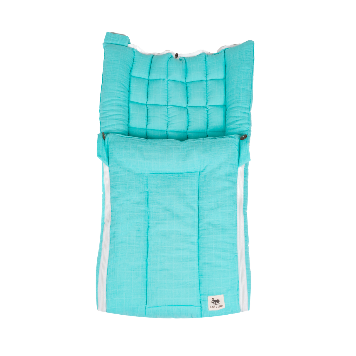 SoftNest - Premium Muslin Baby Nest cum Bed Set - Cyan