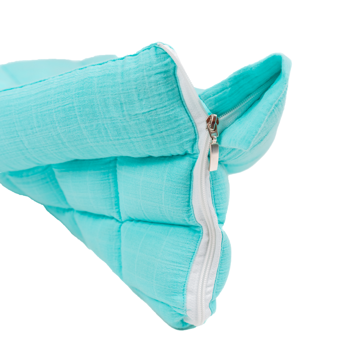 SoftNest - Premium Muslin Baby Nest cum Bed Set - Cyan