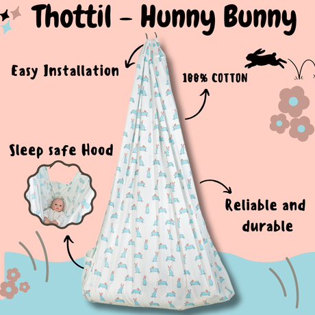 Pure Cotton Sleep Safe Thottil - Hunny Bunny
