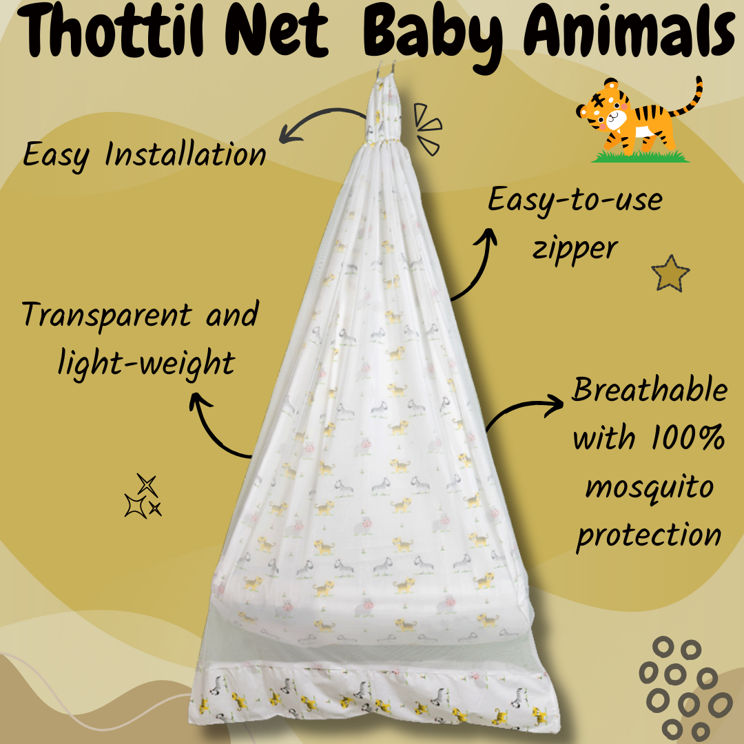 Thottil Mosquito Net - Baby Animals
