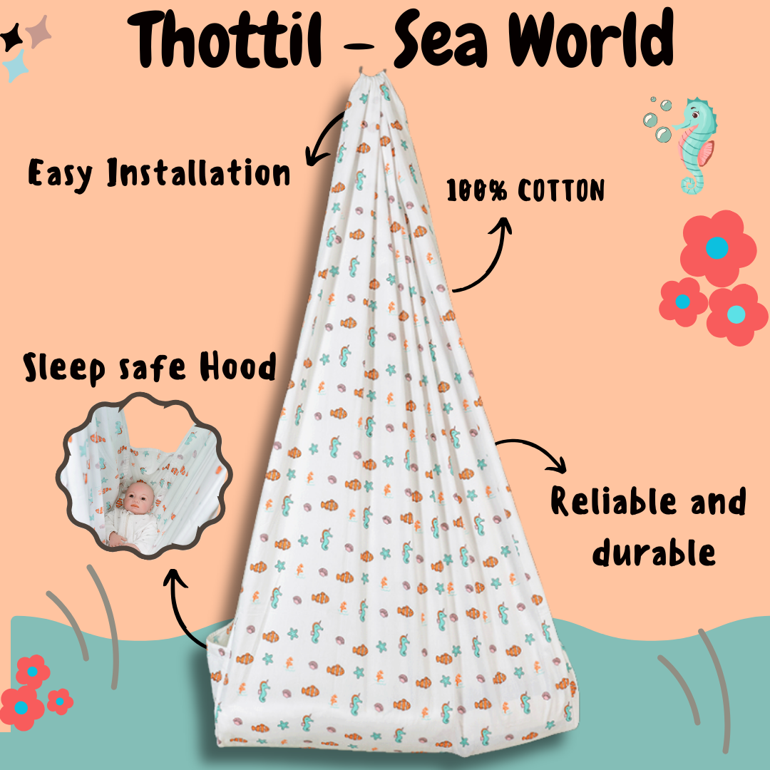 Pure Cotton Sleep Safe Thottil - Sea World