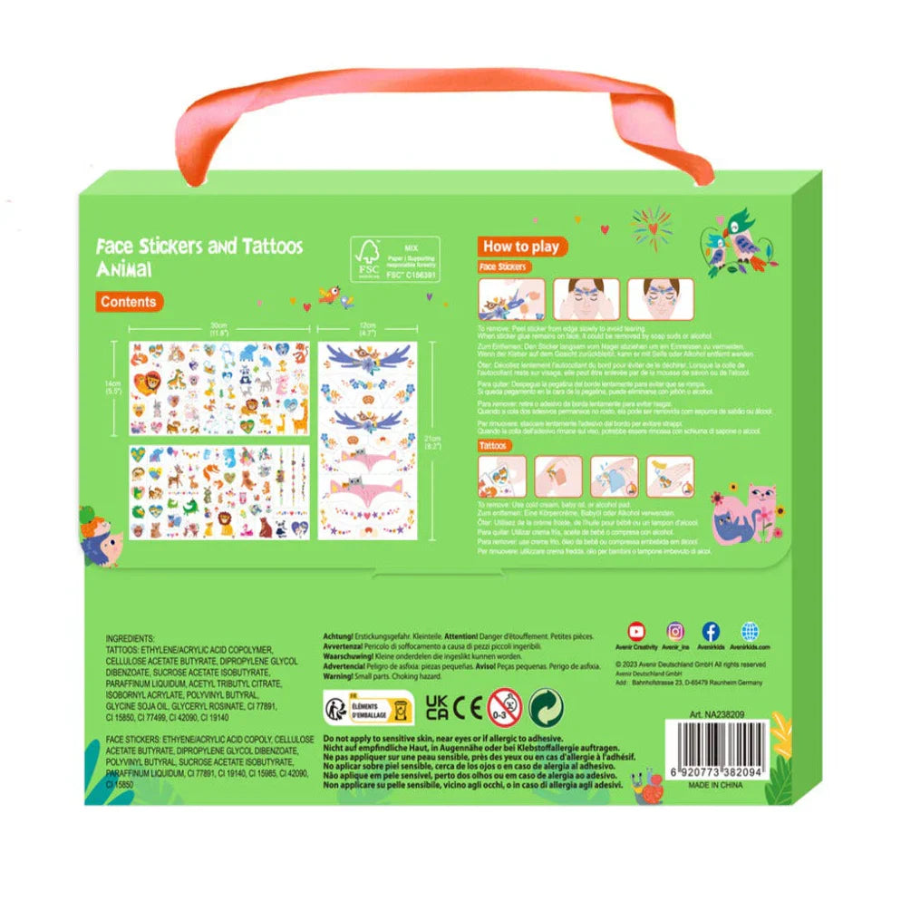 Avenir Face Stickers and Tattoos - Animal