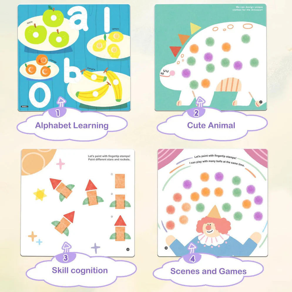 Jar Melo Finger Painting Stamp Fun Book