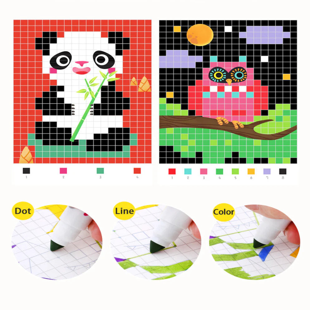 Jar Melo Pixel Pictures Colouring Books