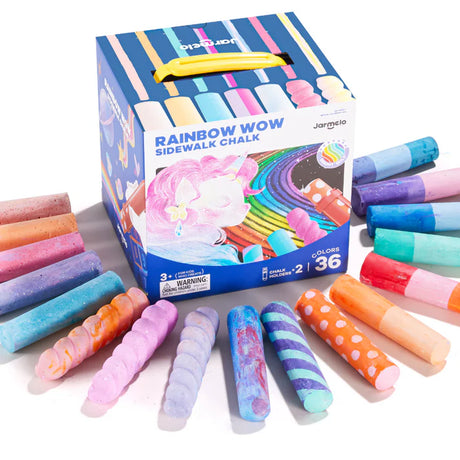 Jar Melo Rainbow Wow Sidewalk Chalk-36 Colors