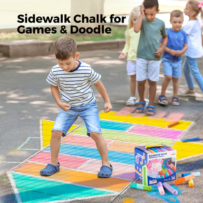 Jar Melo Rainbow Wow Sidewalk Chalk-36 Colors