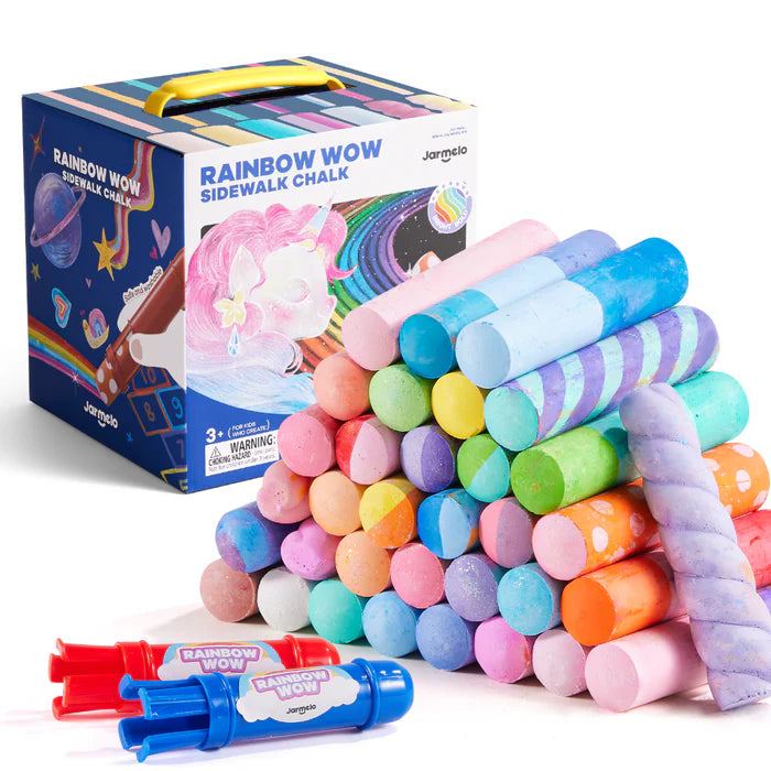 Jar Melo Rainbow Wow Sidewalk Chalk-36 Colors