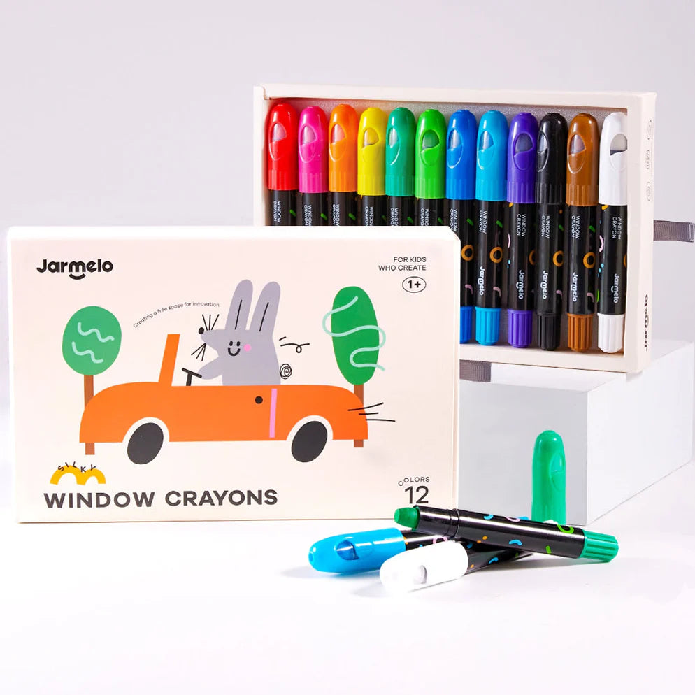 Jar Melo Window Crayons - 12 Colors