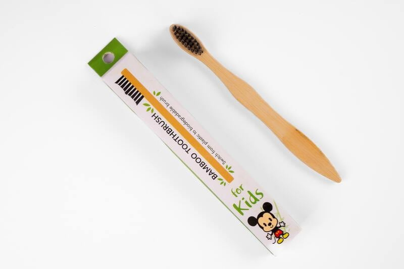 Bamboo Toothbrush for Kids - with Charcoal Activated Soft Bristles