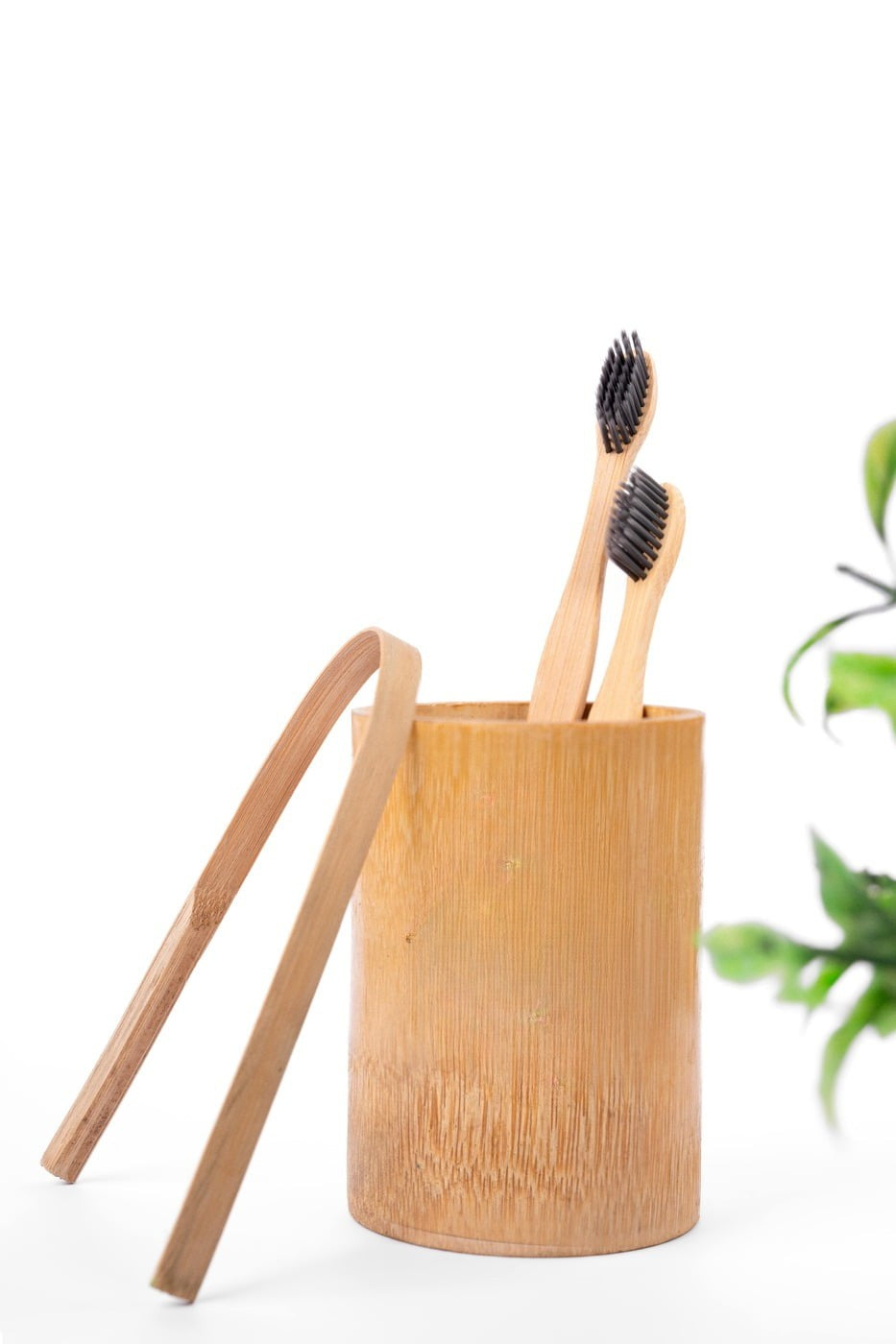 Bamboo Toothbrushes for Mom and Kids - Set of 2