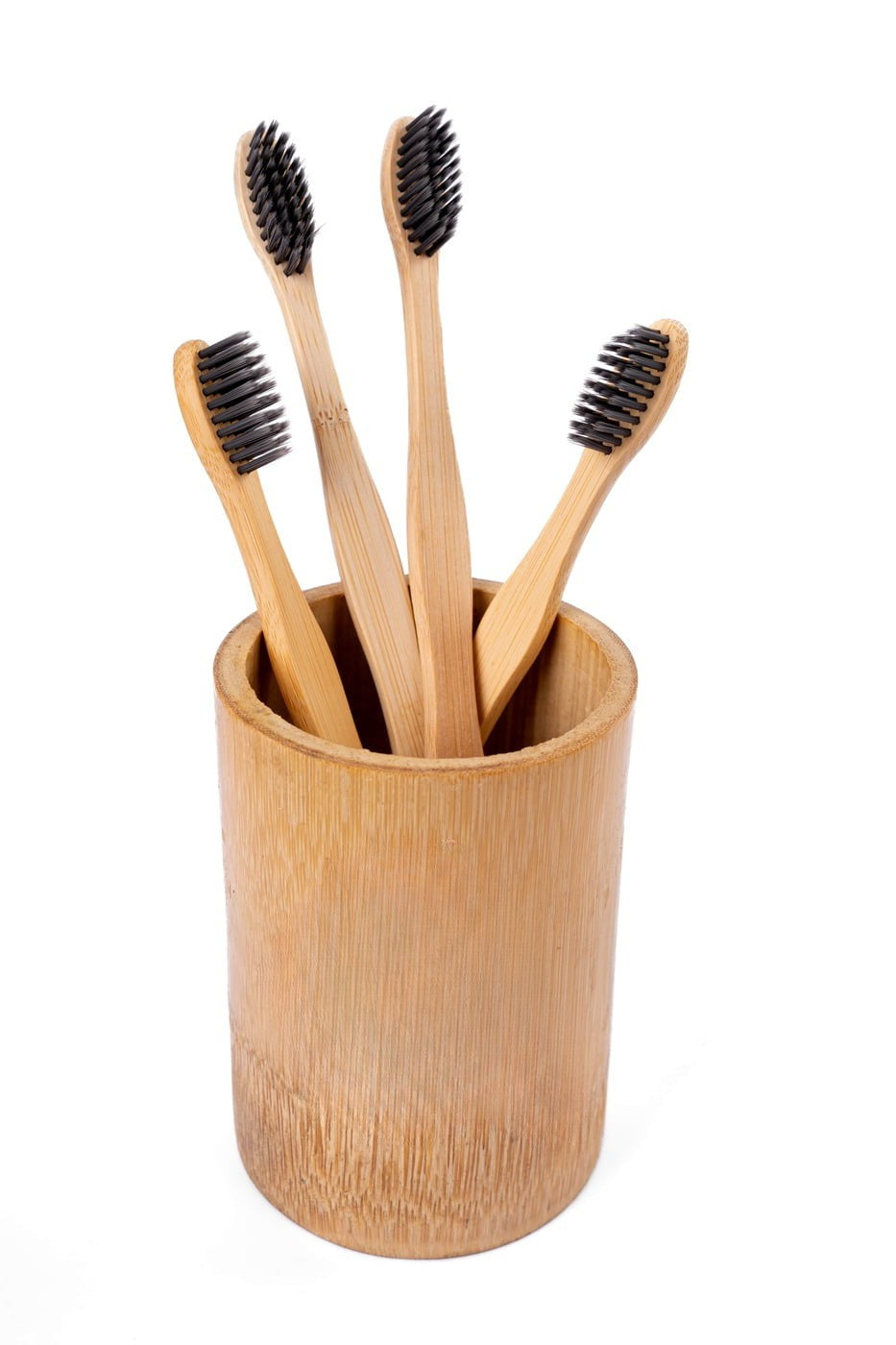 Bamboo Toothbrushes for Mom and Kids - Set of 2