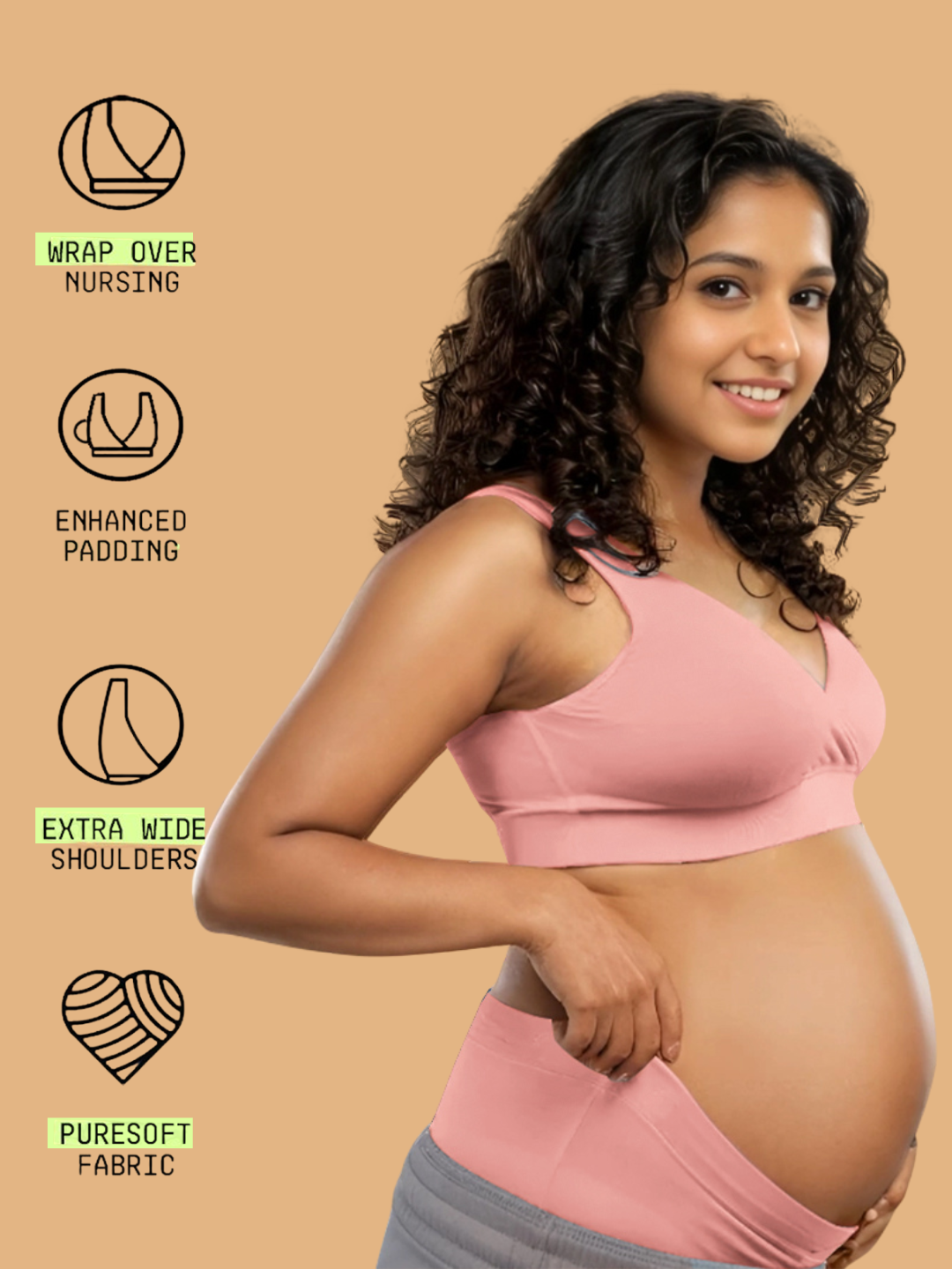 Padded Maternity Bra - Solid Colors