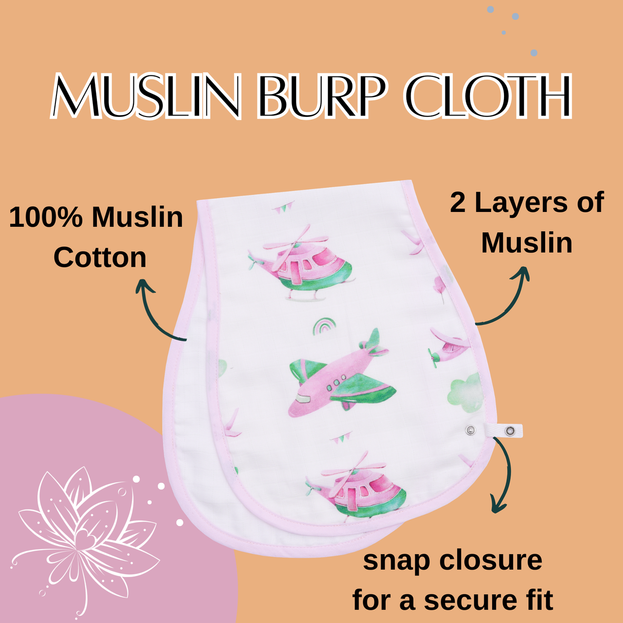 Premium Muslin Burp Cloth - Over The Sky