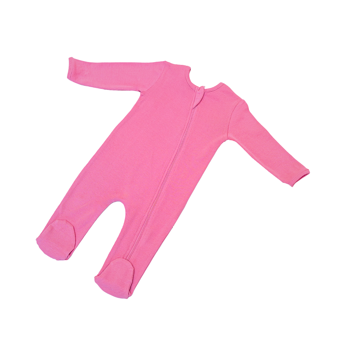 Premium Footed Rompers - Melon