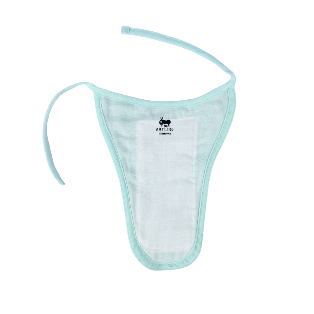 100% Pure Cotton Muslin Soft Cyan Nappy - Newborn (Pack of 2)