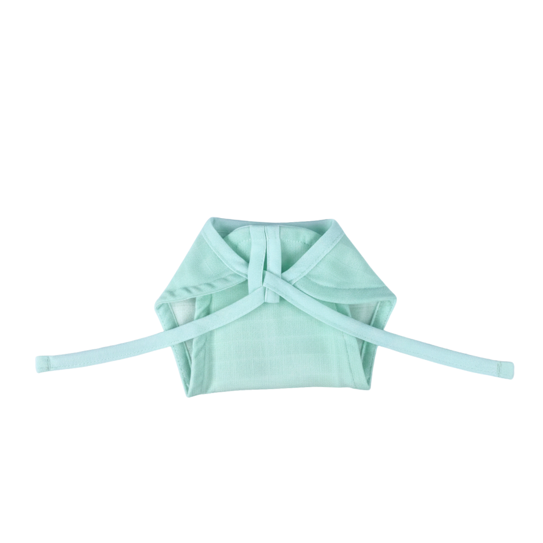 100% Pure Cotton Muslin Soft Cyan Nappy - Newborn (Pack of 2)