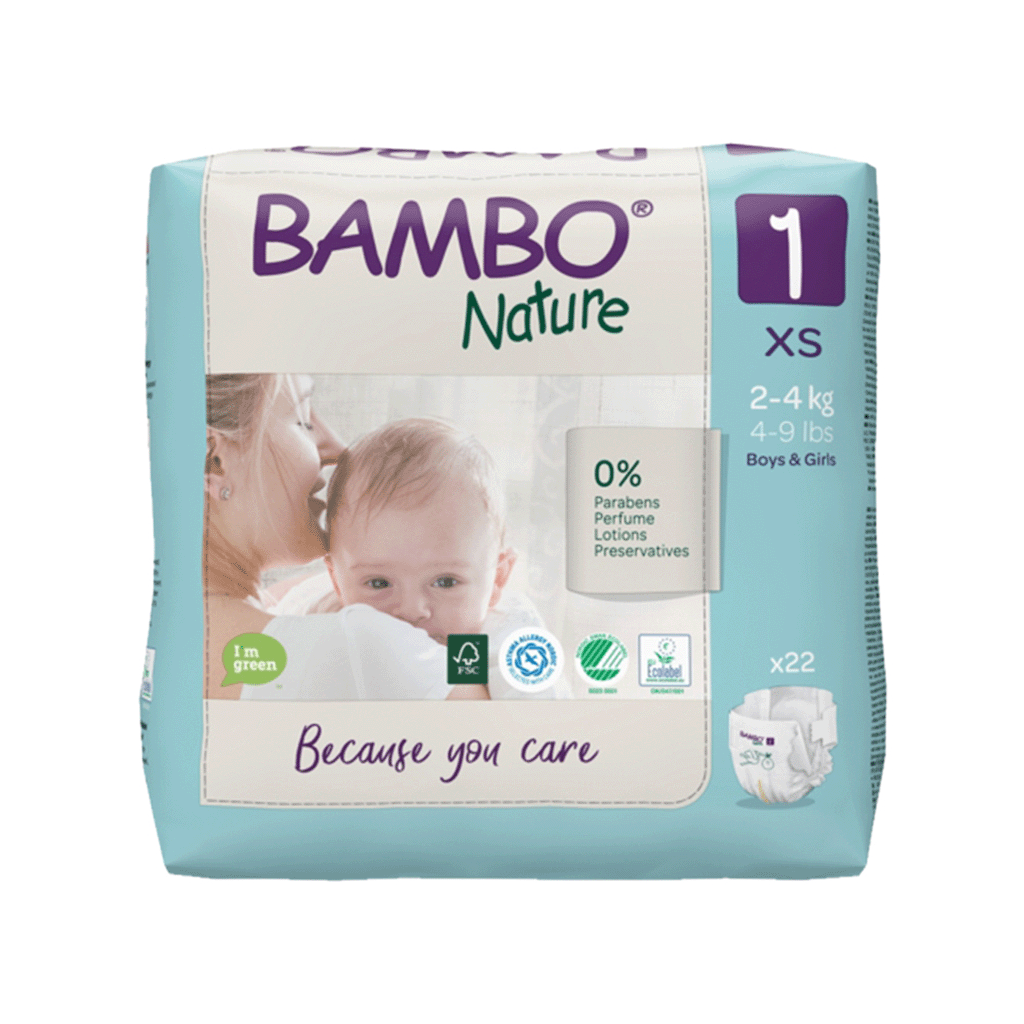 Eco-labeled Tape Diaper with Wetness Indicator - XS