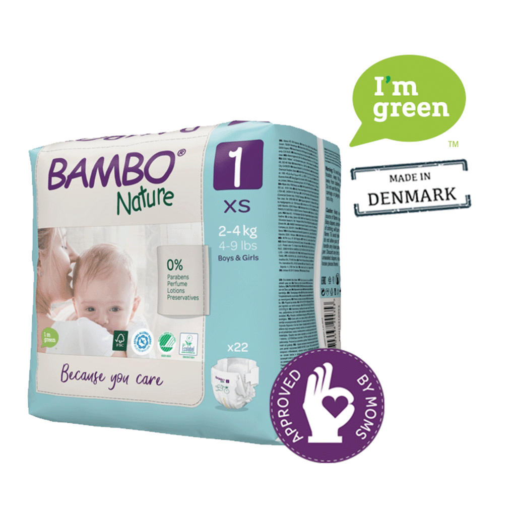 Eco-labeled Tape Diaper with Wetness Indicator - XS