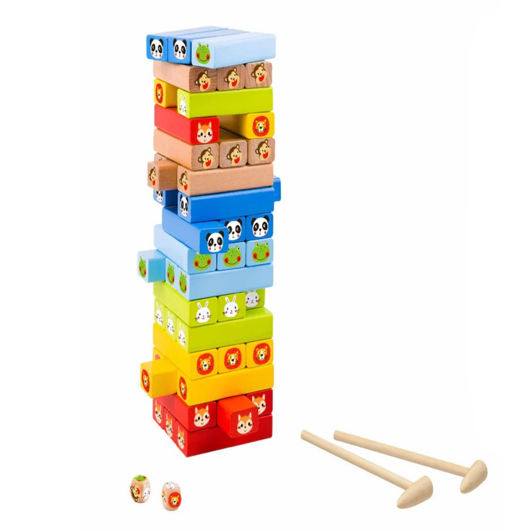 Open Ended Jungle Tumble Wooden Stacking Game