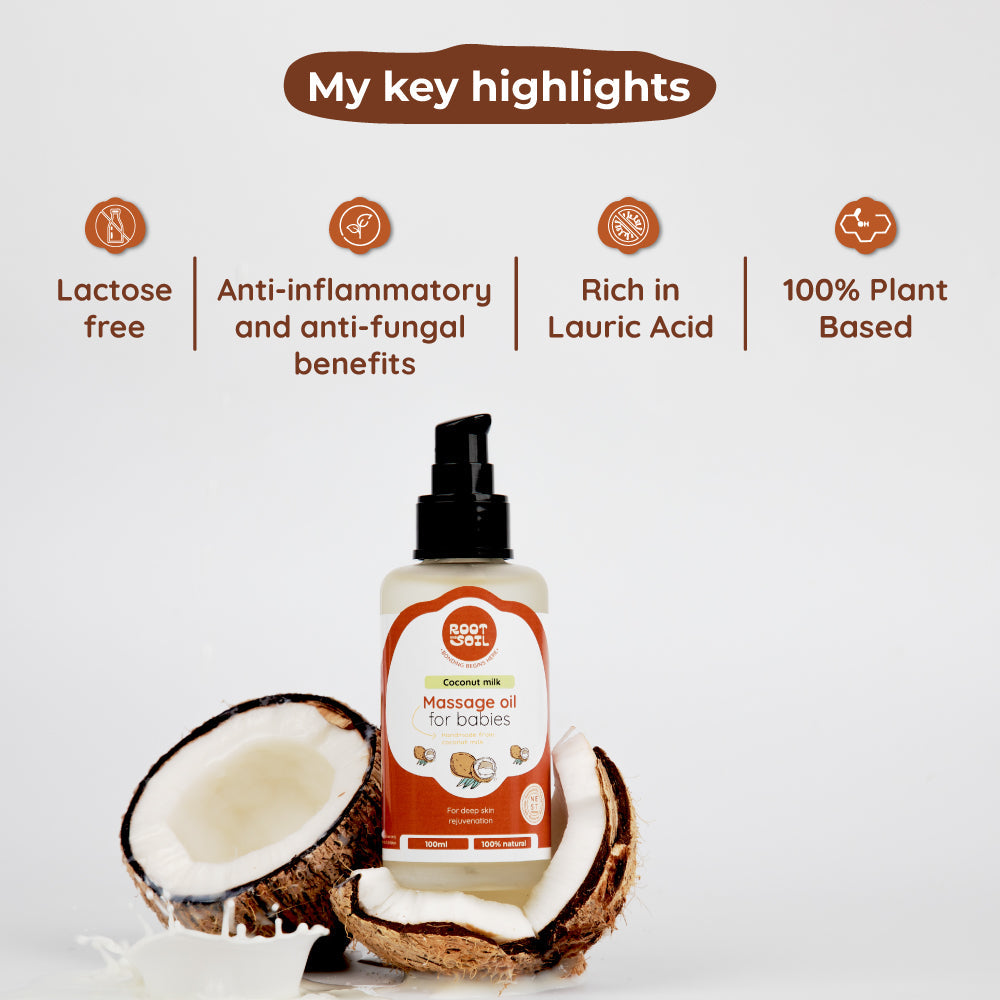 Coconut Milk Massage Oil for Babies - 100mL