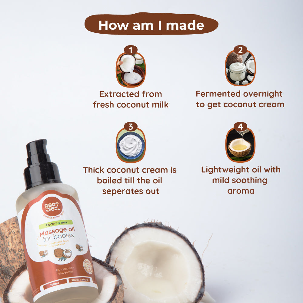 Coconut Milk Massage Oil for Babies - 100mL