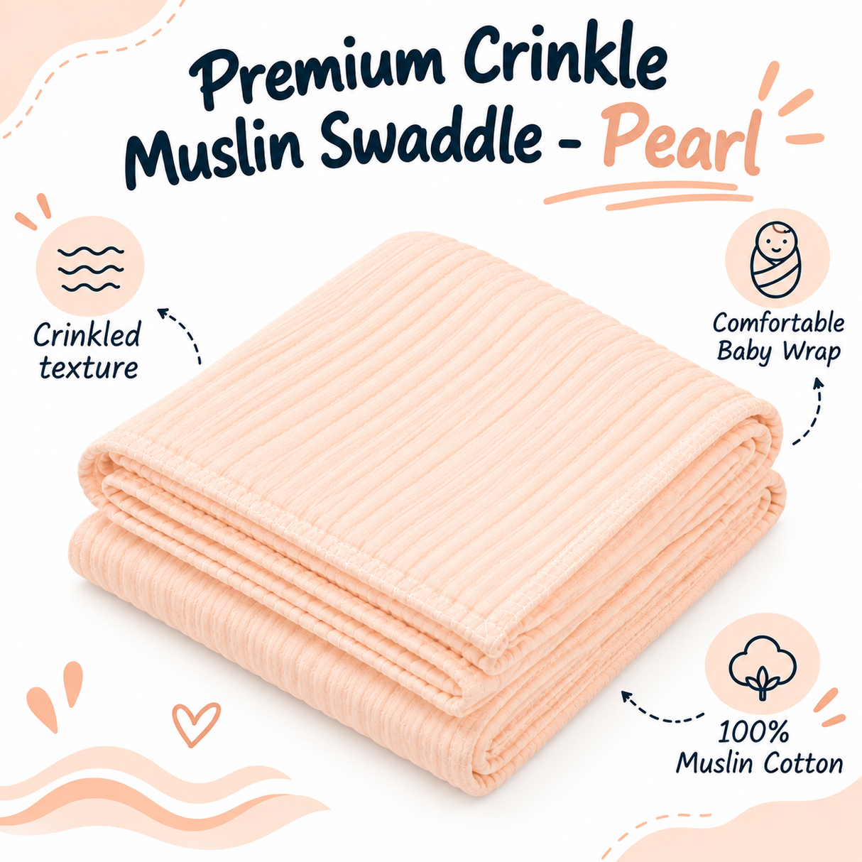 Premium Crinkle Muslin Swaddle